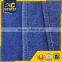Indigo cotton polyester denim fabric with jacquard pattern