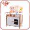 New diy kids big kitchen wooden cooking toy