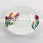 Round shape porcelain soup plate with hot selling decal