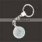 Crystal golf ball promotional key rings for sport souvenirs with keychain led light