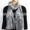 Black Flower Printed Cotton Scarf