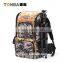 Jungle Camo Convertible and Functional Outdoorsy DSLR and Camera Shoulder Backpack Bag with Gear and Accessories-Camo & Black