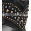 New Glossy skin punk rivet cowboy boot