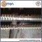 Conical twin screw and barrel for PVC pipe extruder