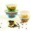 Glassware Dinner Set Plastic Lid Glass Storage Bowl