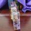 pink clear good quality wholesale crystal desk clock for wedding favor