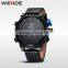 Weide new new wristwatch from china suppliers genuine leather waterproof casual wrist watch