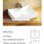 Simple modern above counter mounting ceramic rect art basin