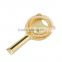Stainless steel bar strainer with gold plated effect, cocktail ice strainer