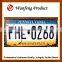 2015 New Arrival Asia Aluminum Embossed Car License Plate,number Plate Manufacture