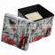 London style Printing foldable ottoman