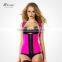 S-SHAPER Latex Girdle Vest Waist Corset Seamless Strap Steel Boned Corset Latex Waist Training Cincher