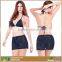 Women Rose Printed Spandex Nylon Bikini Shorts Two Piece Swimsuits