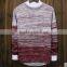 latest high men quality wool gradient autumn pullover sweater, men fashion round neck sweater pullover wholesale