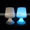 battery rechargeable wireless led color changing restaurant table lamp with touch sensor