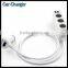 3 Cigarette Outlet Adapter 4 Port Usb Car Carger Charger With Smart Ic Cable