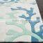 Abstract Design Floral Pattern Rug Large Modern Turquoise carpet