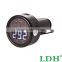 3In1 Digital Thermometer LED Voltmeter 2.1A USB Car Charger Battery Monitor ME3L
