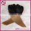 Best selling 12 14 16 18 virgin indian hair weaving colored two tone hair weave for black women