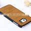 Wood pattern PU+Rubberized pc leather back hard case for Samsung S6