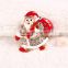 Christmas Theme Jewelry Red Santa Claus Rhinestone Alloy Brooch with Christmas Gift