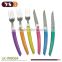 6 pieces plastic handle steak knife and fork set