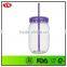 18oz bpa free AS plastic mason jar tumbler wholesale