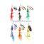 6Pcs 7cm 4g Hard Fishing Lures Spoon Noise Sequin Paillette Baits with Feather Treble Hook Set Tackle