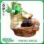 creative rabbit figurine design water crafts handmade ceramic fountain