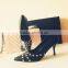 2015 Ladies Fashion Shoes Dress High Heel Leather Shoes Sexy Black Heels CP6675