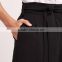 New fashion bow tie drop feelings long casual woman black chiffon pants