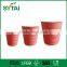 12oz Disposable Red Thread Hot Coffee Ripple Wall Paper Cup With Lid