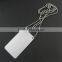 Rectangular Casting Metal Silver Custom Dog Tag Keychain