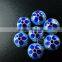 12mm brass blue flower enameled beads metal beads DIY jewelry supplies 3000038