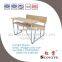 (Furniture)Double school desk and chair ,2 seater ,classroom student desk and chair for school furntiure