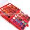 Chinese Factories Wholesale Custom Hit 60 Color Cosmetic Box, Red Eye Shadow Box