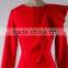 J--00103 red long sleeve muslim evening dress customized tassles o neck evening gown