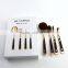 4pcs pink/gold oval makeup brush set professional oval brushes for women makeup