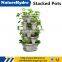Vertical Plastic Garden Tower Plastic Stackable Pots