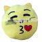 Cheap Wholesale Custom sew plush whatsapp embroidered emoji pillow
