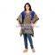 Floral Print 100% Silk CDC Corded V Neck Y Line Casual Kaftan Dress