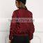 MGOO Fashion Manufacturer Women long Sleeves Coat And Jackets Ladies Western Wear Zip Up Bomber Jackets