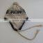 Colorful PomPom Knitted Beanie With Earmuffs