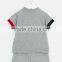 2017 new design custom summer kids color block tracksuit clothes set kids active wear baby clothes set