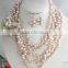 Amazzing desian!!! Your beautiful big freshwater light pink pearl beads necklace earrings