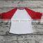 In Stock half sleeve icing raglan ruffle tee shirts baby girls M7041602