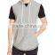 unisex short sleeve cropped top gym hoodie two-tone blank hoodies OEM/ODM services