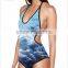 2017 Blue Celebrity One Piece Swimwear