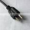 US power cord with Nema 5-15p plug UL file number E307811
