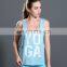 girls loose sexy fitness vest women plus size fitwear women's yoga t shirt